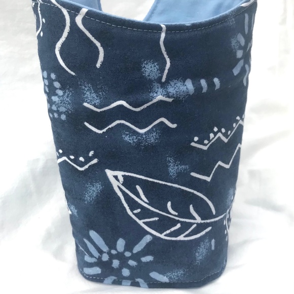 French Press Coffee Cosy Blue & White Print - Picture 4 of 4